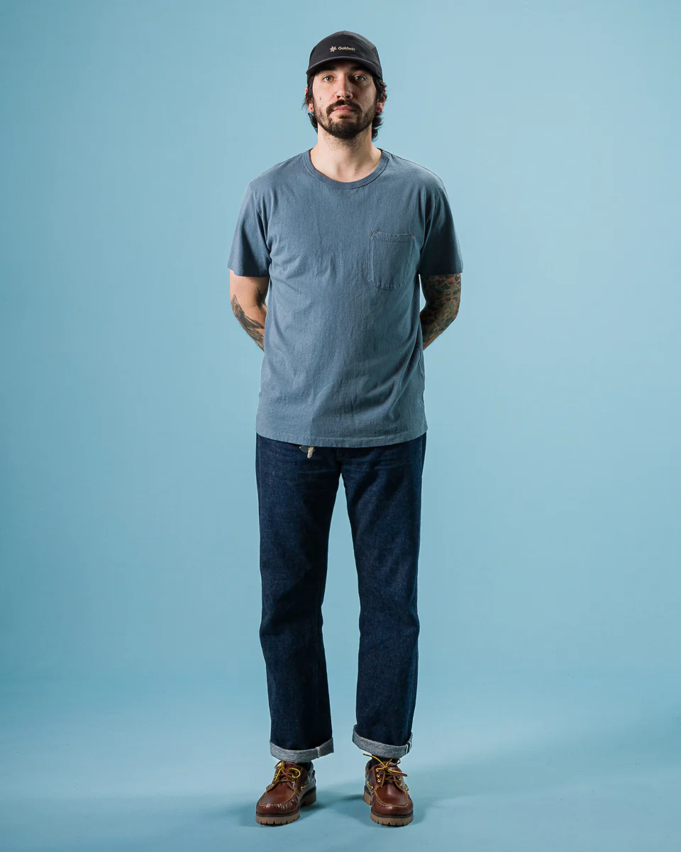 9oz Pocket Tee - Faded Blue 4 9oz Pocket Tee - Faded Blue