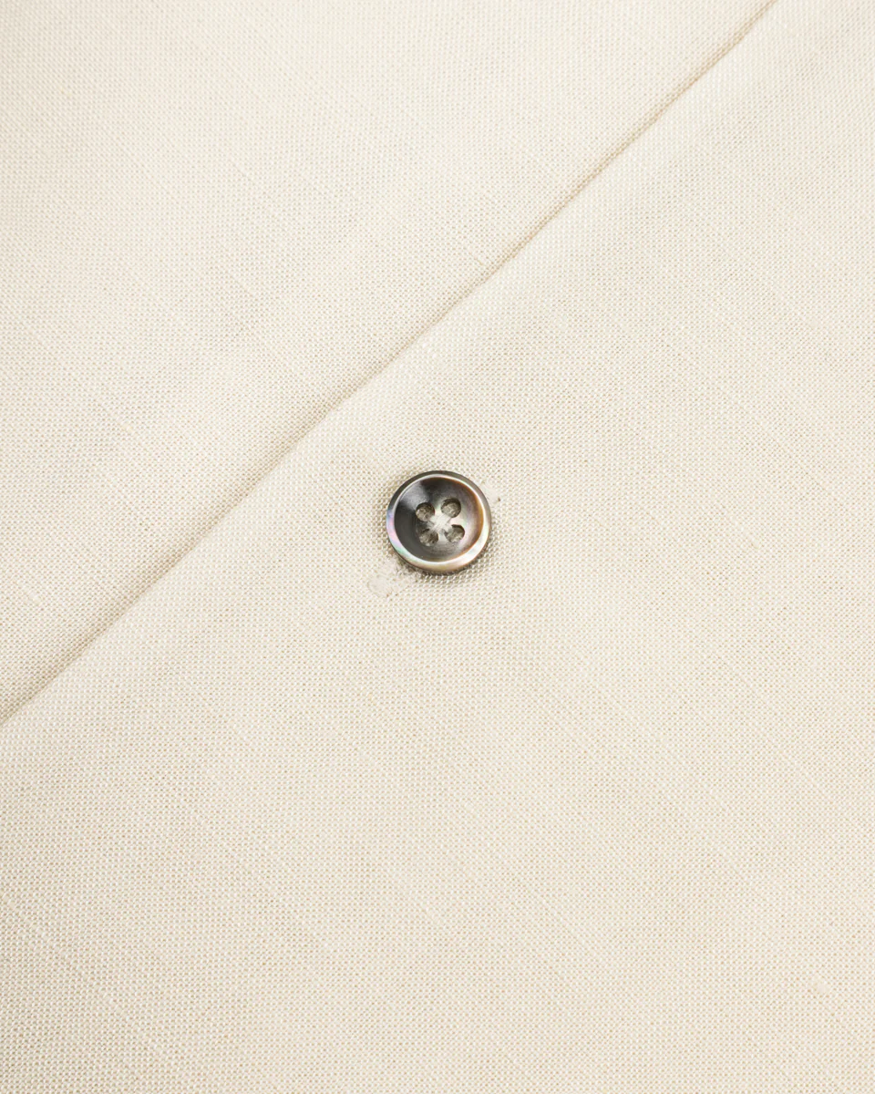 Bamboo Linen Open Collar Short Sleeve Shirt - Beige 8 Bamboo Linen Open Collar Short Sleeve Shirt - Beige