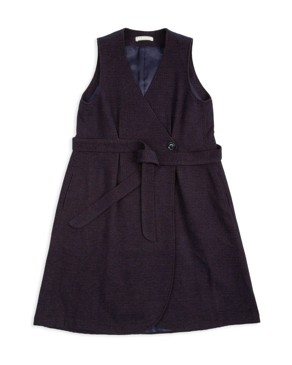 Bauerin Waist Coat Onepiece - Navy 1 Bauerin Waist Coat Onepiece - Navy