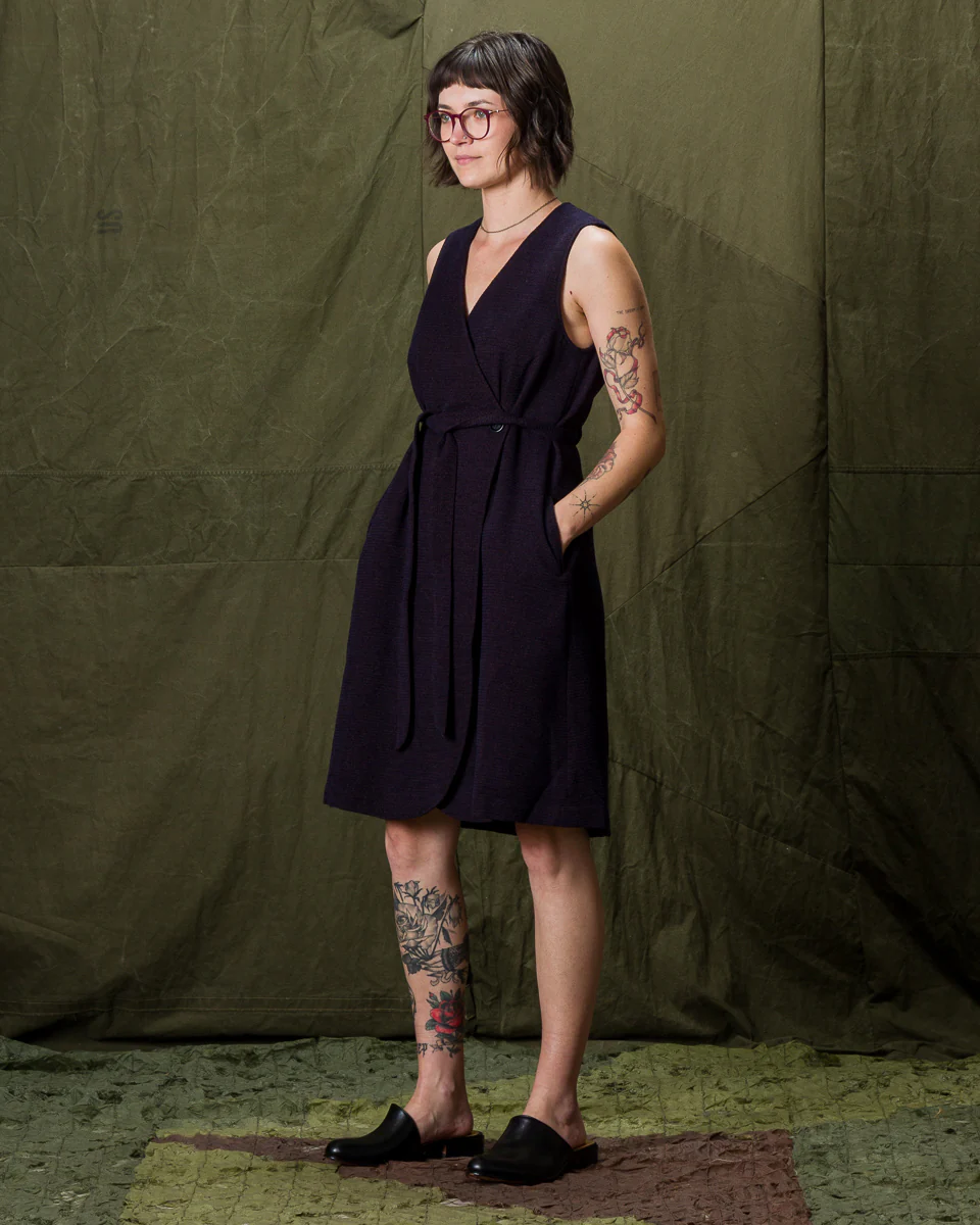 Bauerin Waist Coat Onepiece - Navy 3 Bauerin Waist Coat Onepiece - Navy
