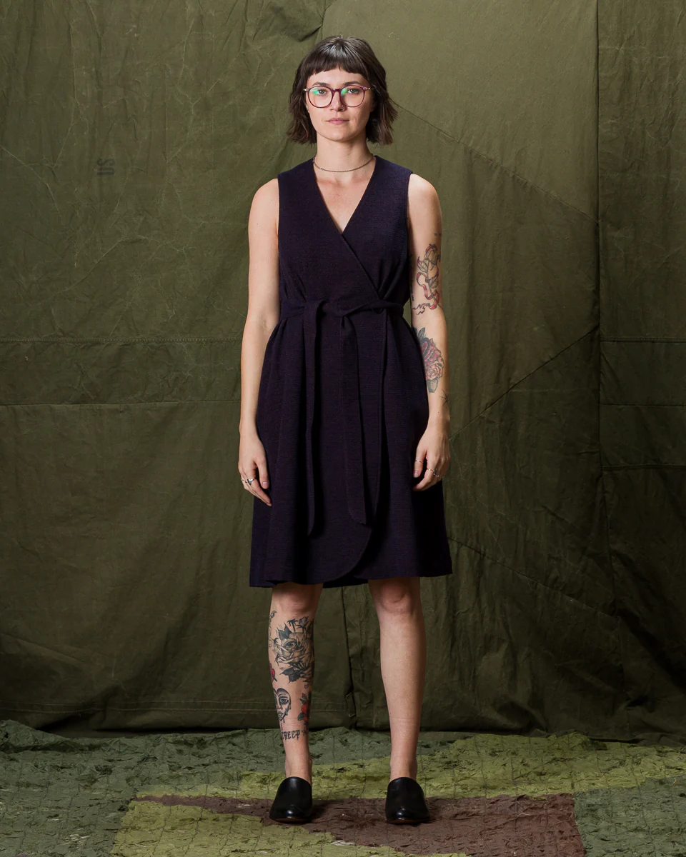 Bauerin Waist Coat Onepiece - Navy 4 Bauerin Waist Coat Onepiece - Navy