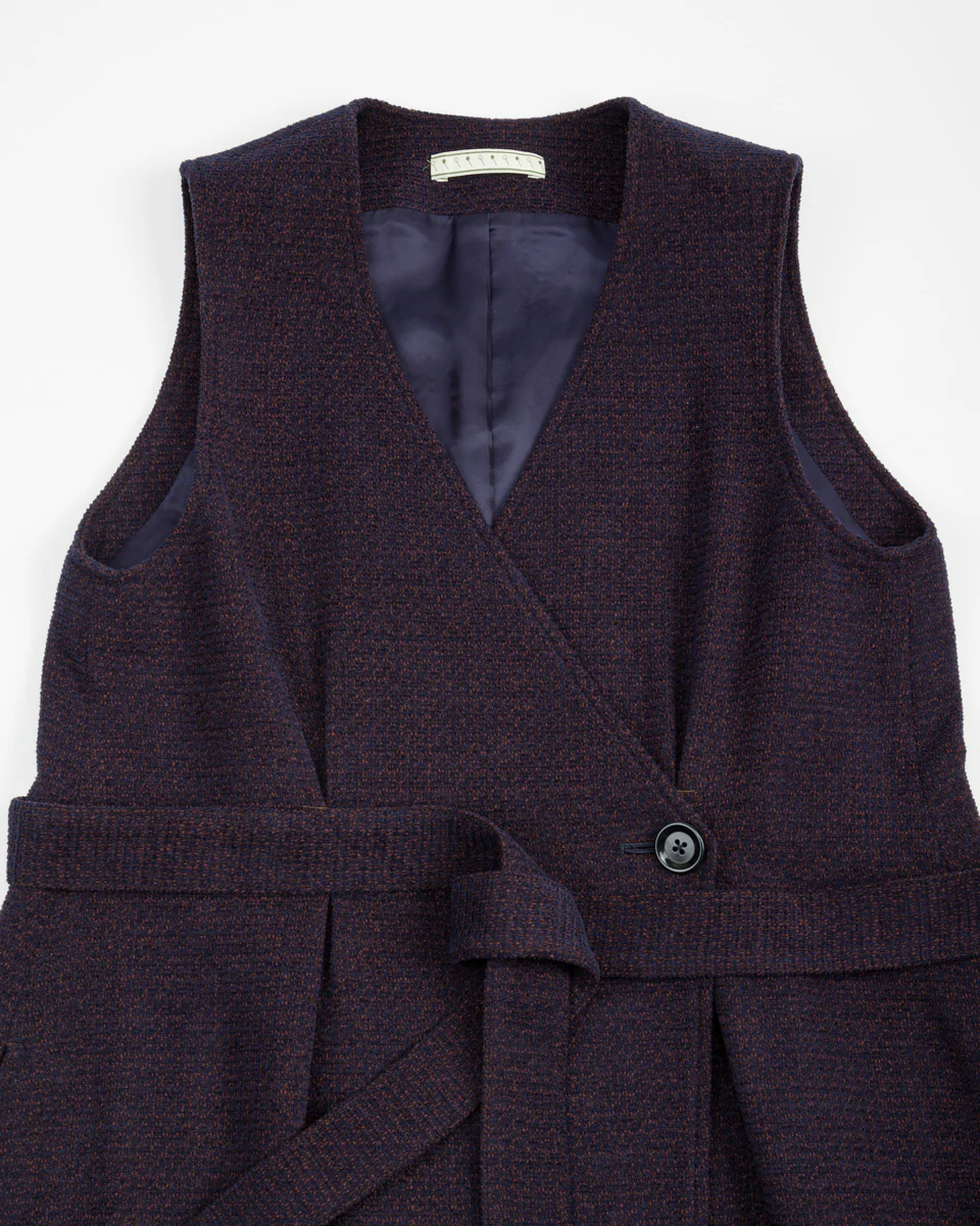 Bauerin Waist Coat Onepiece - Navy 7 Bauerin Waist Coat Onepiece - Navy