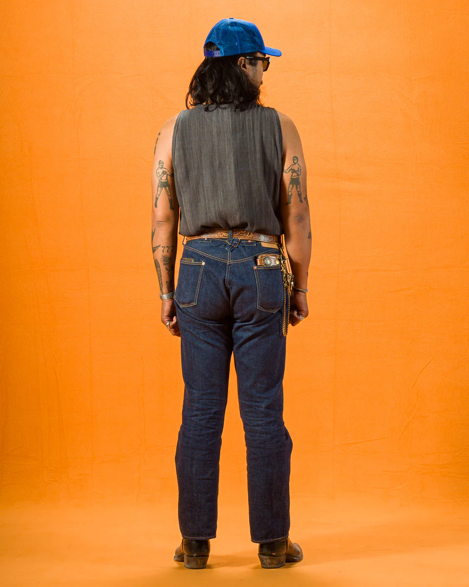 Ripley Tank - Iron/Indigo Handwoven Kala Cotton Chambray 5 Ripley Tank - Iron/Indigo Handwoven Kala Cotton Chambray