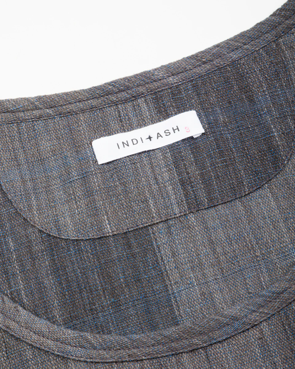 Ripley Tank - Iron/Indigo Handwoven Kala Cotton Chambray 6 Ripley Tank - Iron/Indigo Handwoven Kala Cotton Chambray