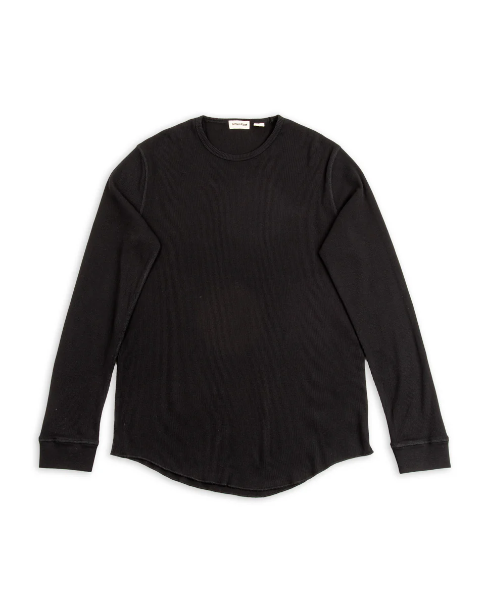 Clyde LS Cotton Rib Tee - Black