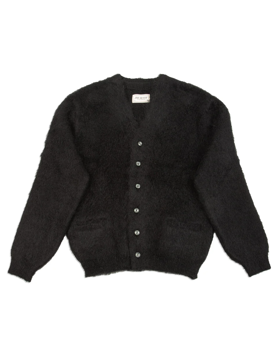Joe McCoy Mohair Cardigan - Black 1 Joe McCoy Mohair Cardigan - Black