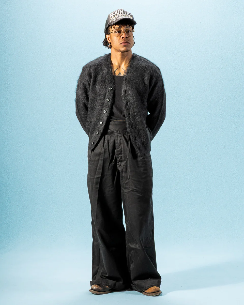 Joe McCoy Mohair Cardigan - Black 3 Joe McCoy Mohair Cardigan - Black