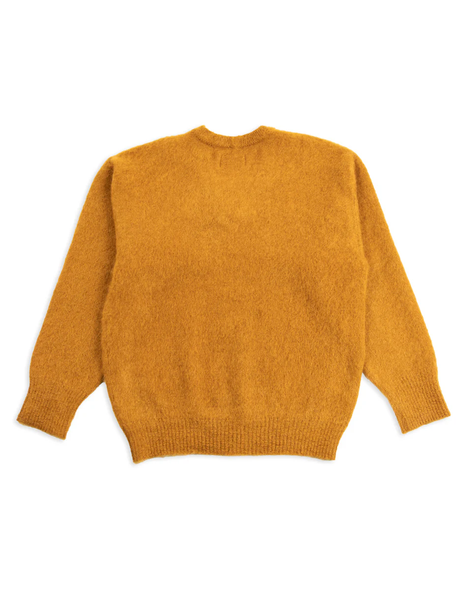 Joe McCoy Mohair V-Neck Sweater - Mustard 2 Joe McCoy Mohair V-Neck Sweater - Mustard
