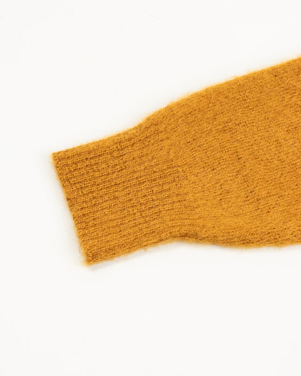 Joe McCoy Mohair V-Neck Sweater - Mustard 6 Joe McCoy Mohair V-Neck Sweater - Mustard