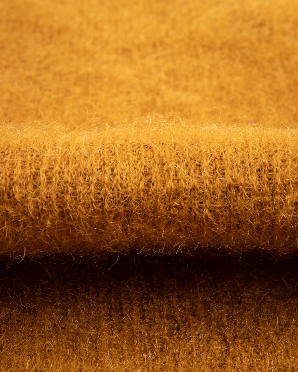 Joe McCoy Mohair V-Neck Sweater - Mustard 7 Joe McCoy Mohair V-Neck Sweater - Mustard