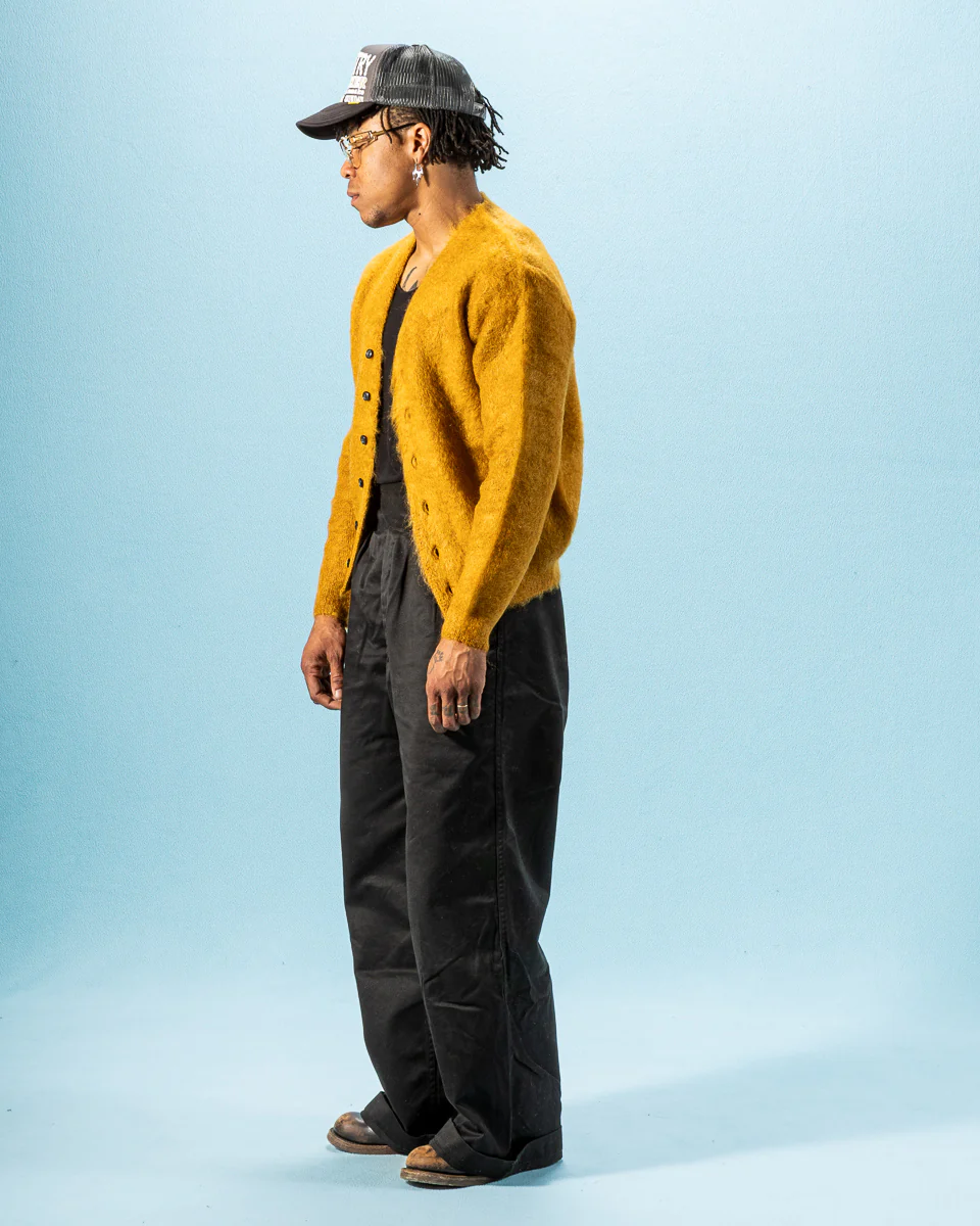 Joe McCoy Mohair Cardigan - Mustard 4 Joe McCoy Mohair Cardigan - Mustard