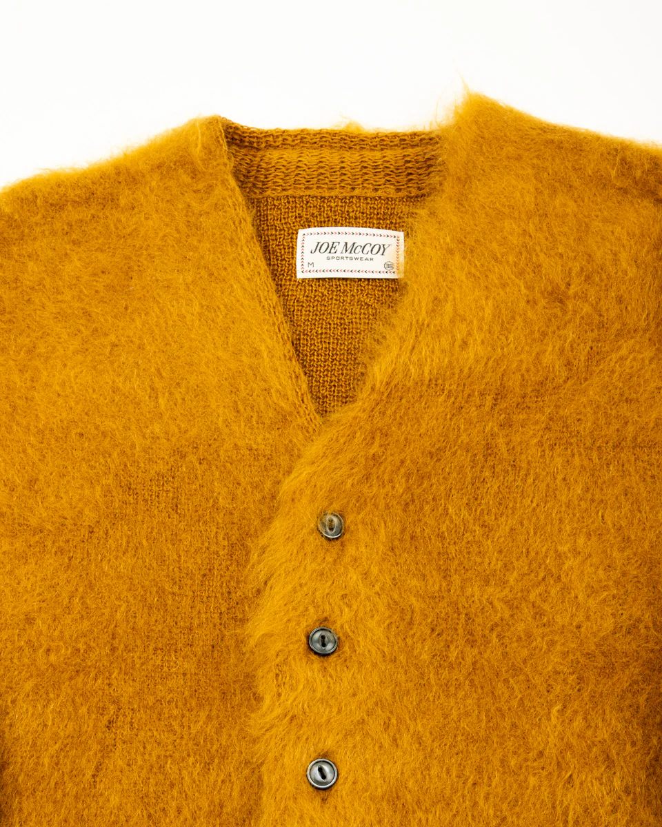 Joe McCoy Mohair Cardigan - Mustard 9 Joe McCoy Mohair Cardigan - Mustard