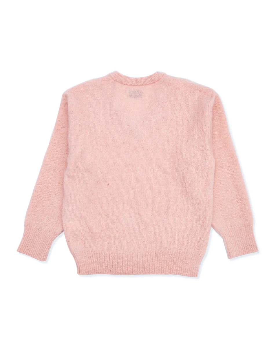Joe McCoy Mohair V-Neck Sweater - Flamingo 2 Joe McCoy Mohair V-Neck Sweater - Flamingo