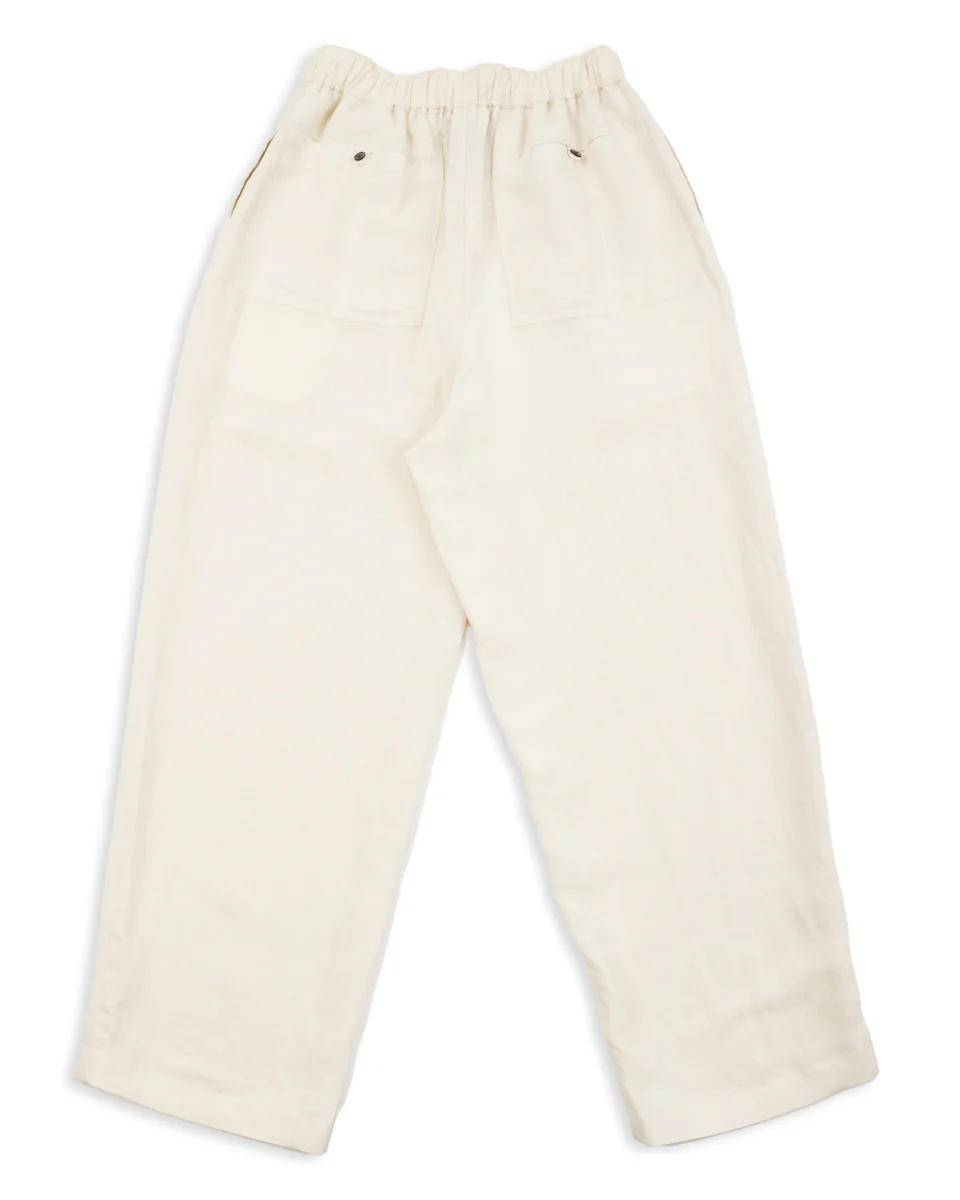 Bamboo Linen Easy Trousers - Beige 2 Bamboo Linen Easy Trousers - Beige