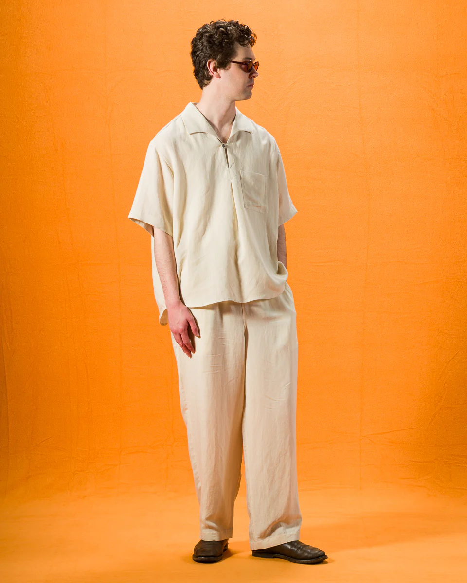 Bamboo Linen Easy Trousers - Beige 3 Bamboo Linen Easy Trousers - Beige