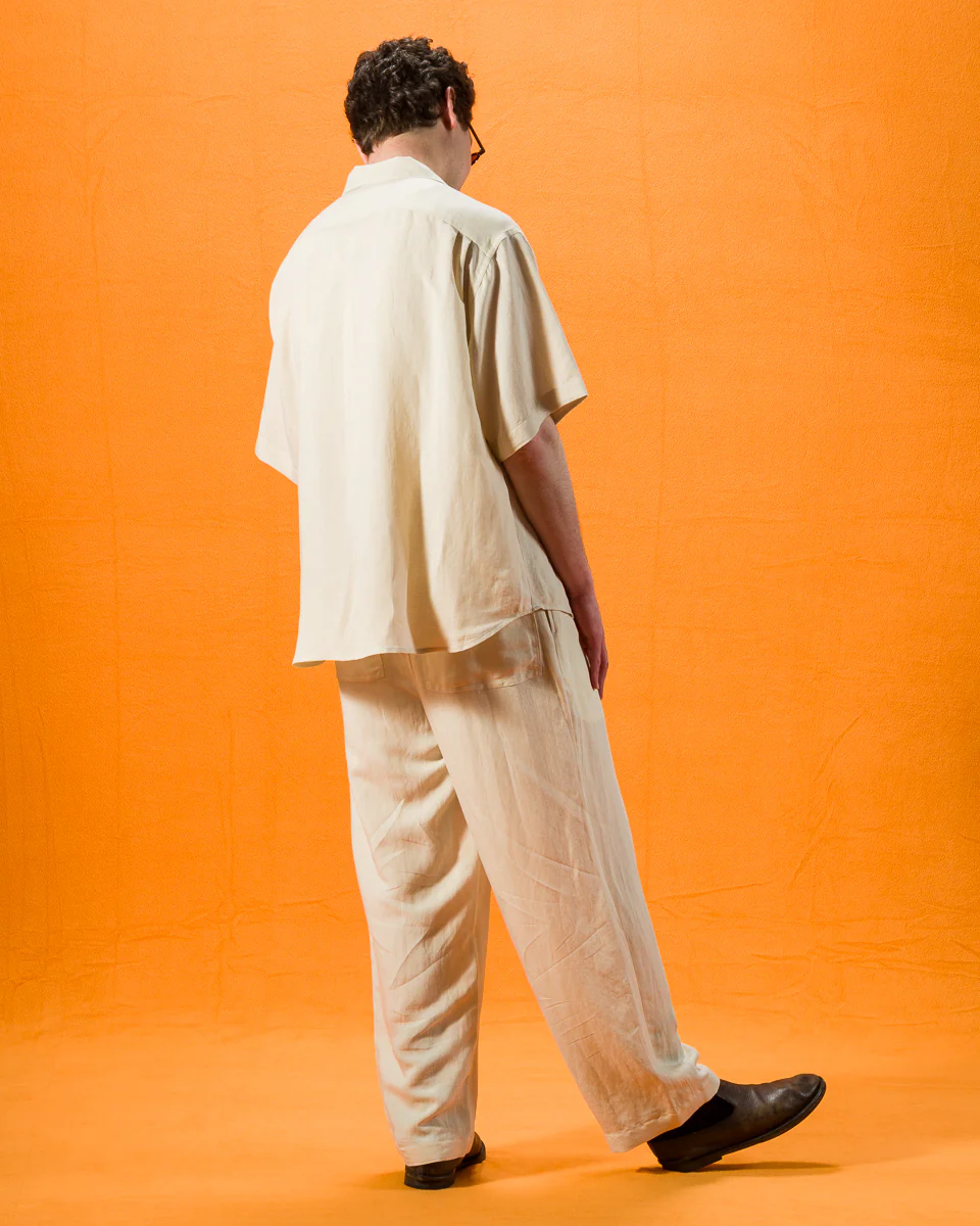 Bamboo Linen Easy Trousers - Beige 5 Bamboo Linen Easy Trousers - Beige