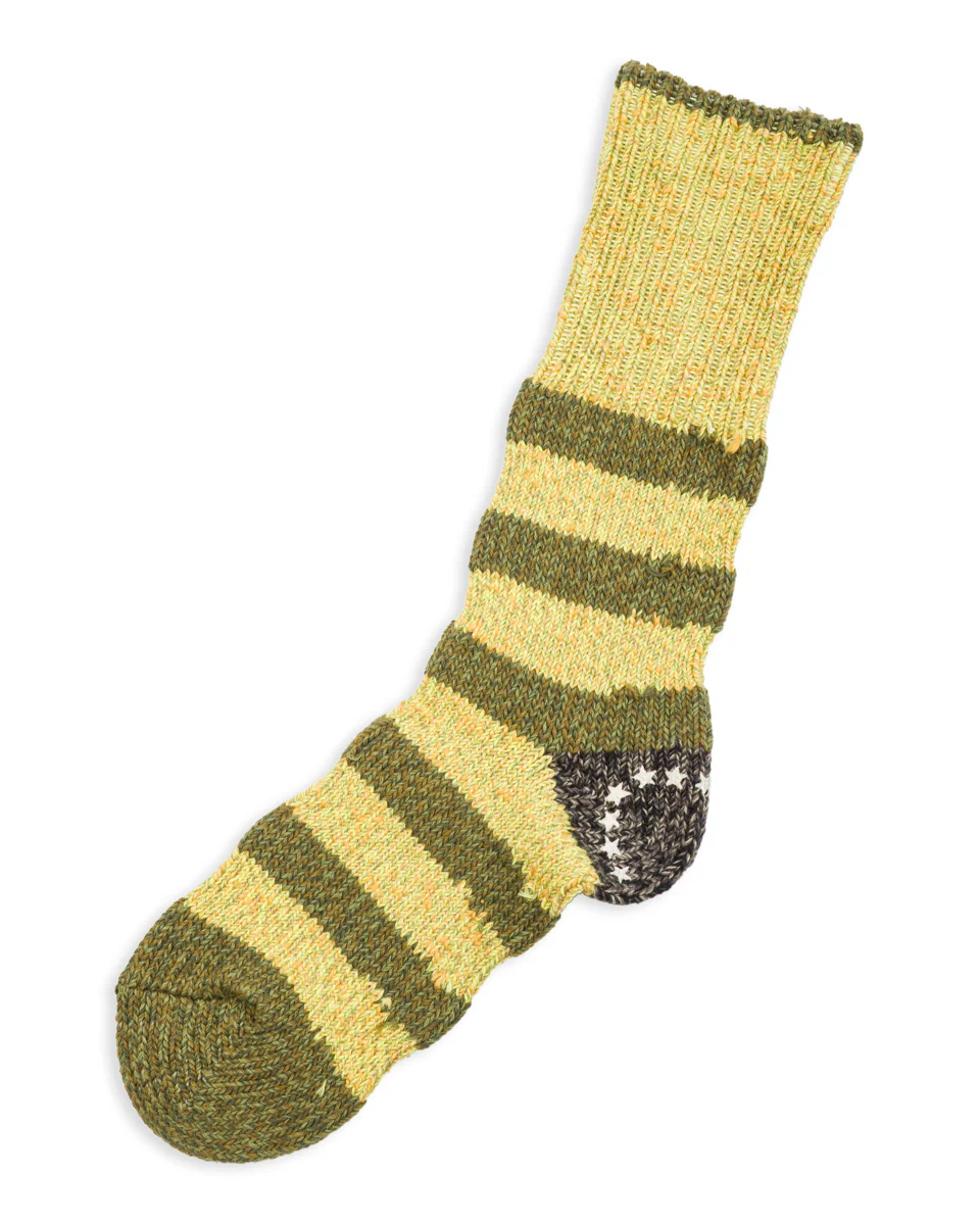 56 Yarns Flag Stripe Socks - Khaki 3 56 Yarns Flag Stripe Socks - Khaki