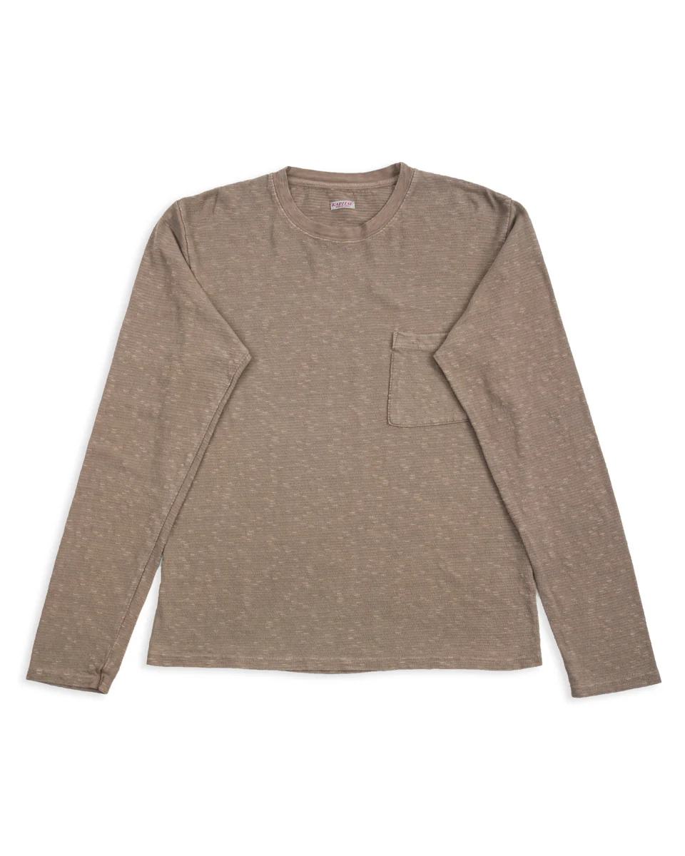 AMUSE Knit Pocket Long Sleeve T - Charcoal 1 AMUSE Knit Pocket Long Sleeve T - Charcoal