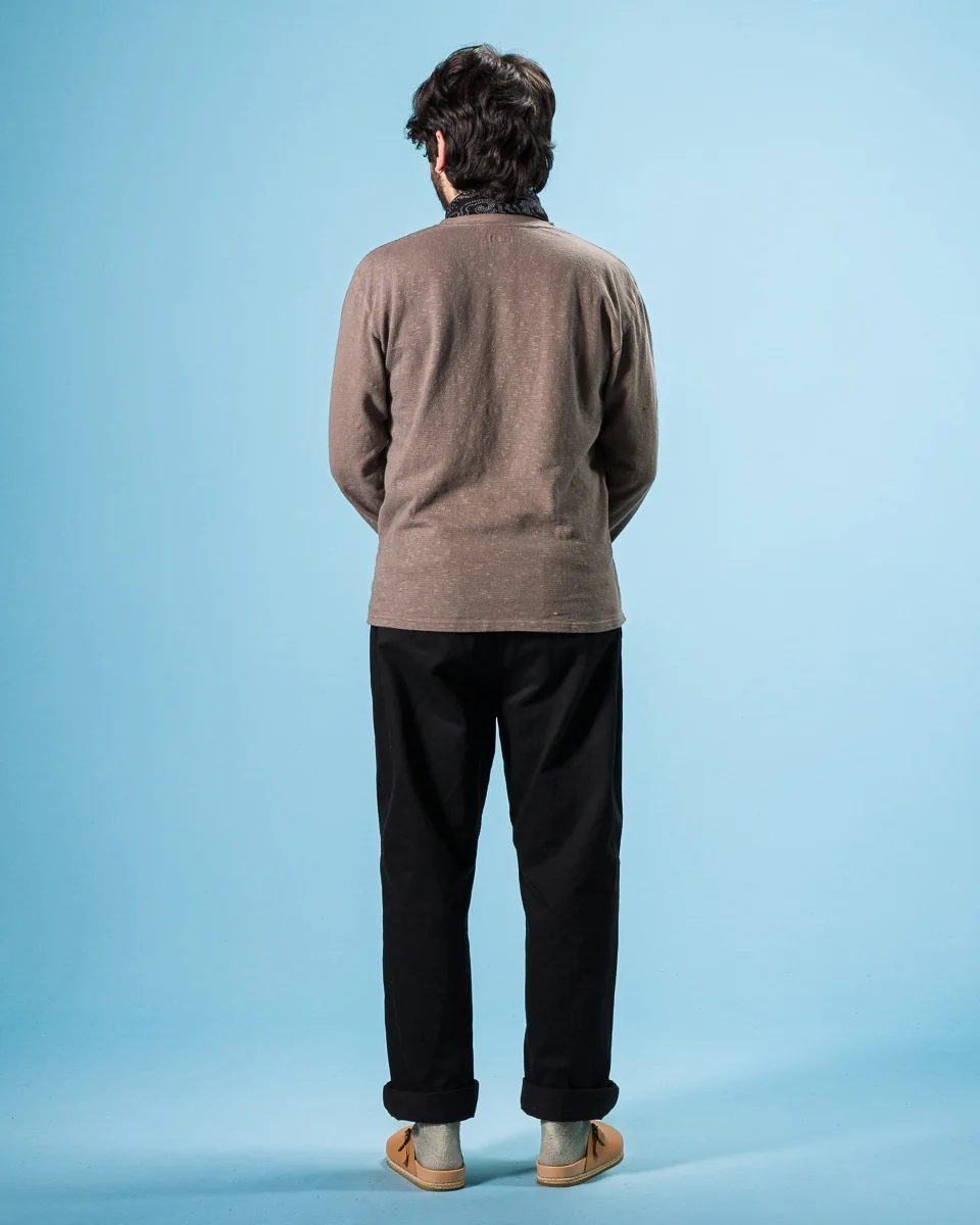 AMUSE Knit Pocket Long Sleeve T - Charcoal 5 AMUSE Knit Pocket Long Sleeve T - Charcoal