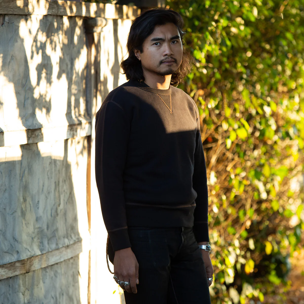Loopwheel Crewneck Sweatshirt - Black 2 Loopwheel Crewneck Sweatshirt - Black