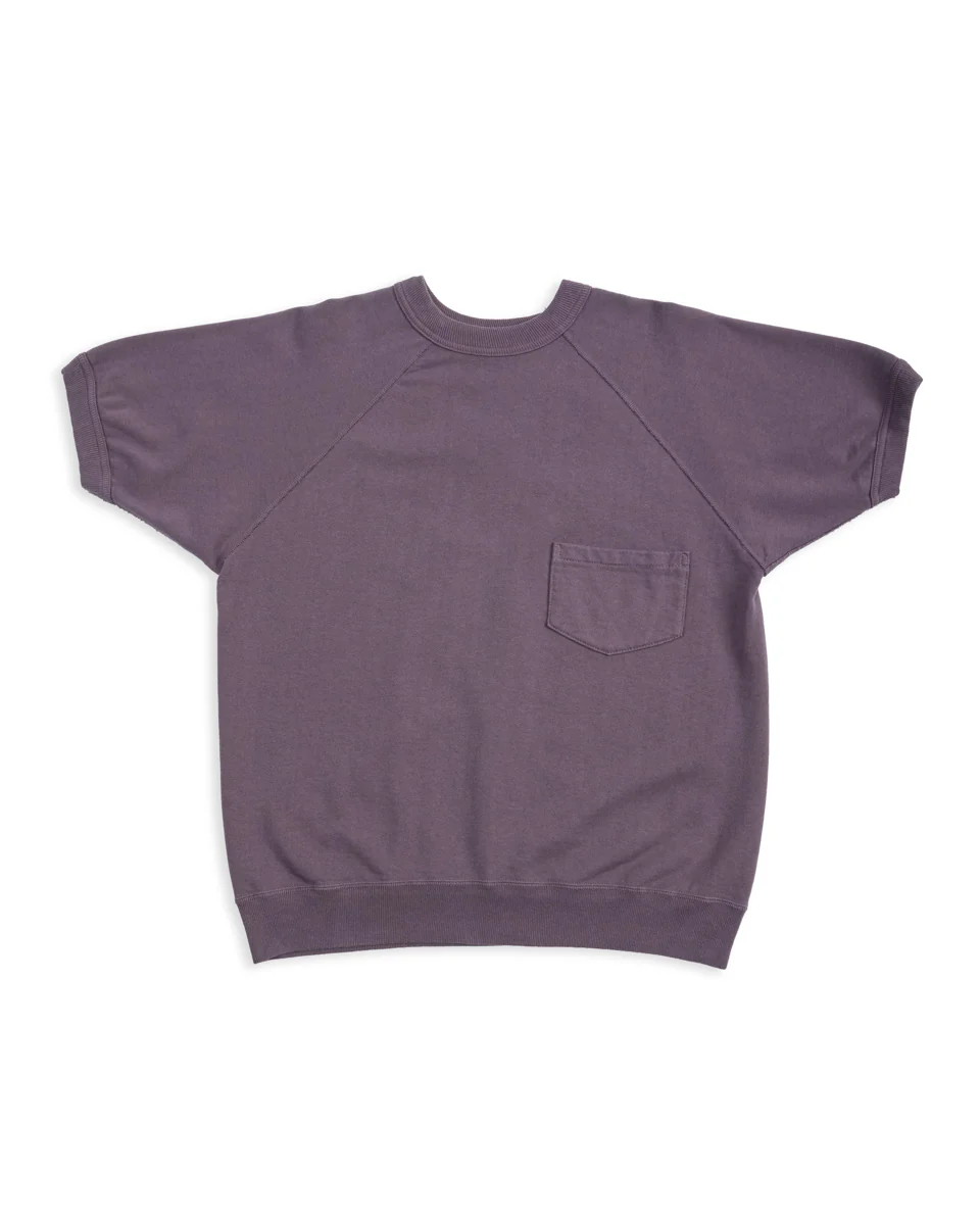 Lot 4105 Loopwheel Short Sleeve Pocket Sweatshirt - Navy 1 Lot 4105 Loopwheel Short Sleeve Pocket Sweatshirt - Navy