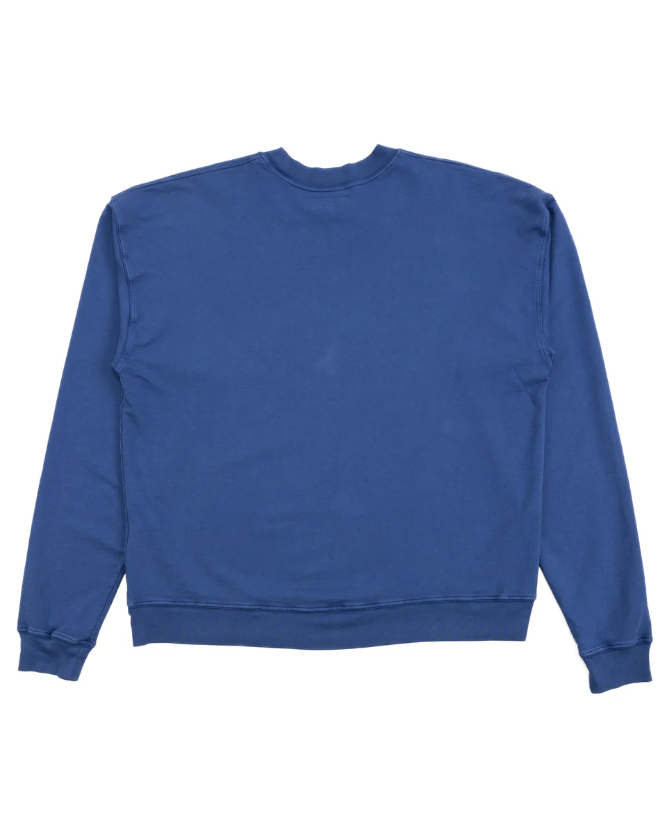 French Terry Cropped Sweat Shirt - Navy 2 French Terry Cropped Sweat Shirt - Navy