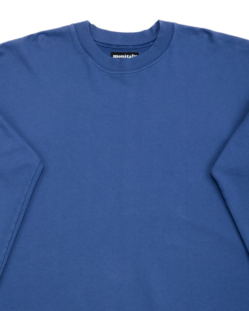 French Terry Cropped Sweat Shirt - Navy 6 French Terry Cropped Sweat Shirt - Navy