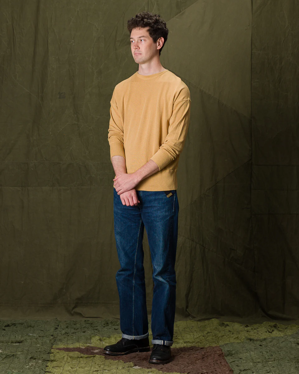 Extra Cotton Jersey Crewneck L/S - Golden Yellow 3 Extra Cotton Jersey Crewneck L/S - Golden Yellow