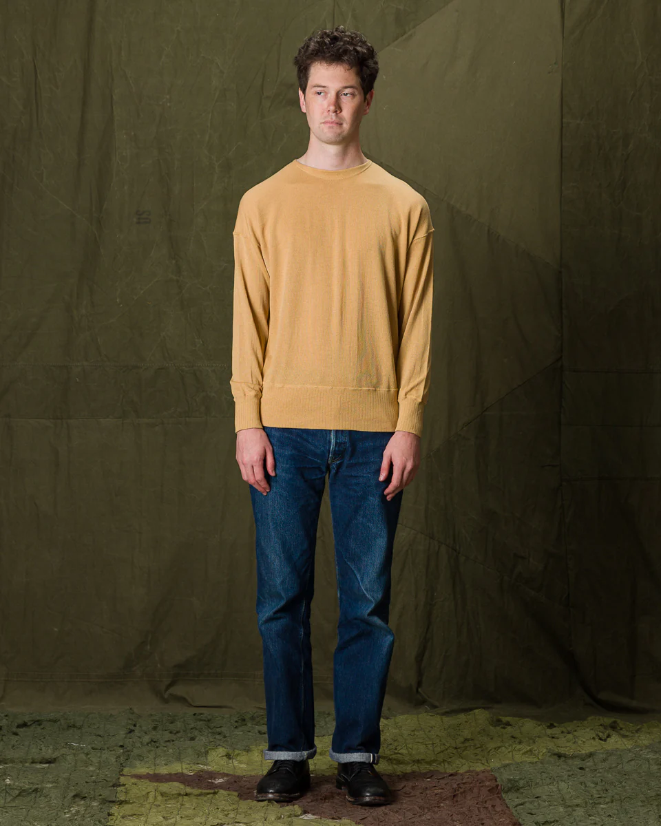 Extra Cotton Jersey Crewneck L/S - Golden Yellow 4 Extra Cotton Jersey Crewneck L/S - Golden Yellow