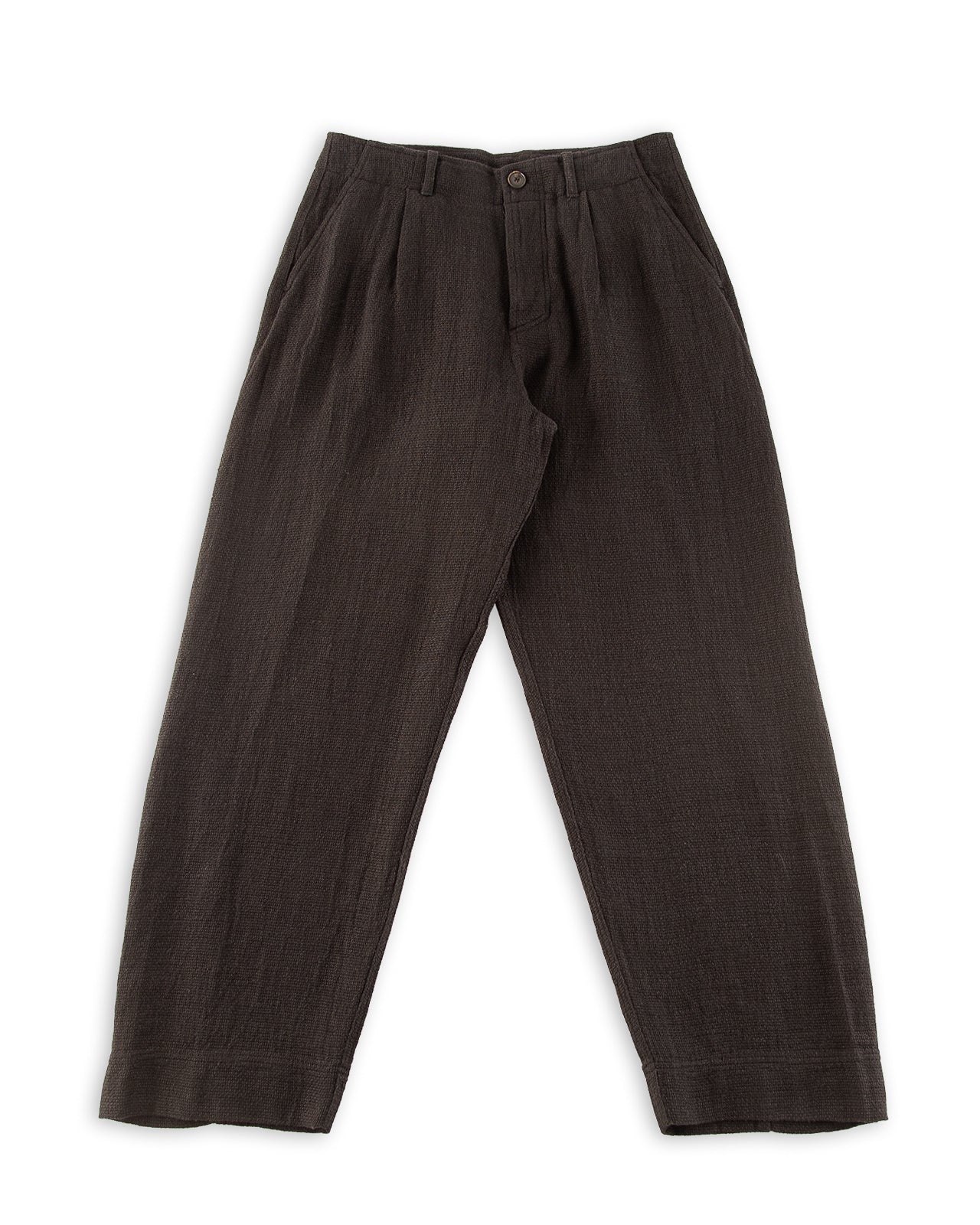 Bobby Wide Pleated Trousers - Black Gauze