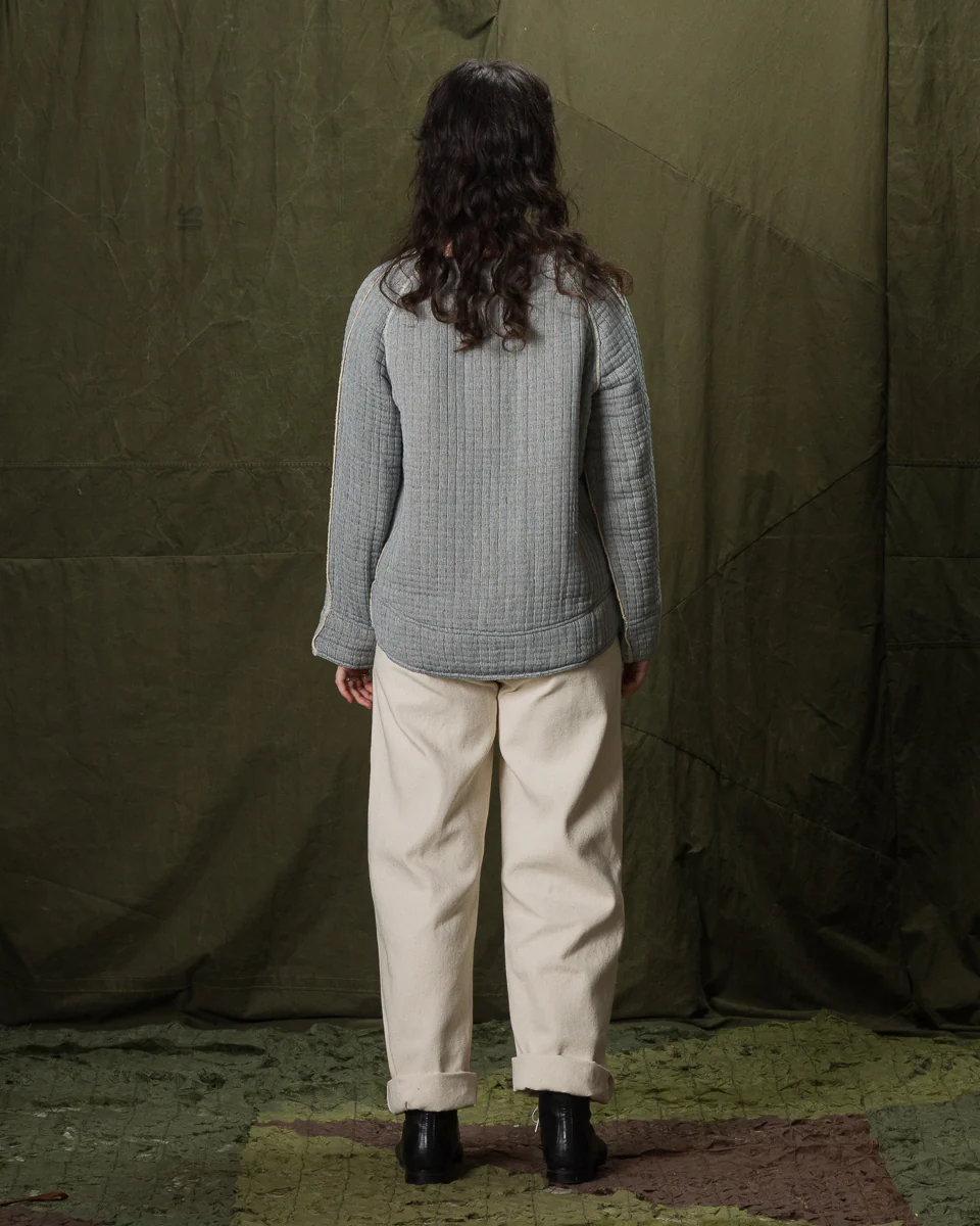Together Quilted Sweatshirt - Natural/Indigo 7 Together Quilted Sweatshirt - Natural/Indigo