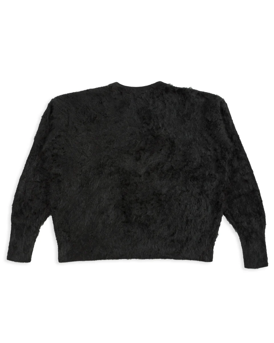 Fur Cashmere V Pullover - Black 10 2 Fur Cashmere V Pullover - Black 10