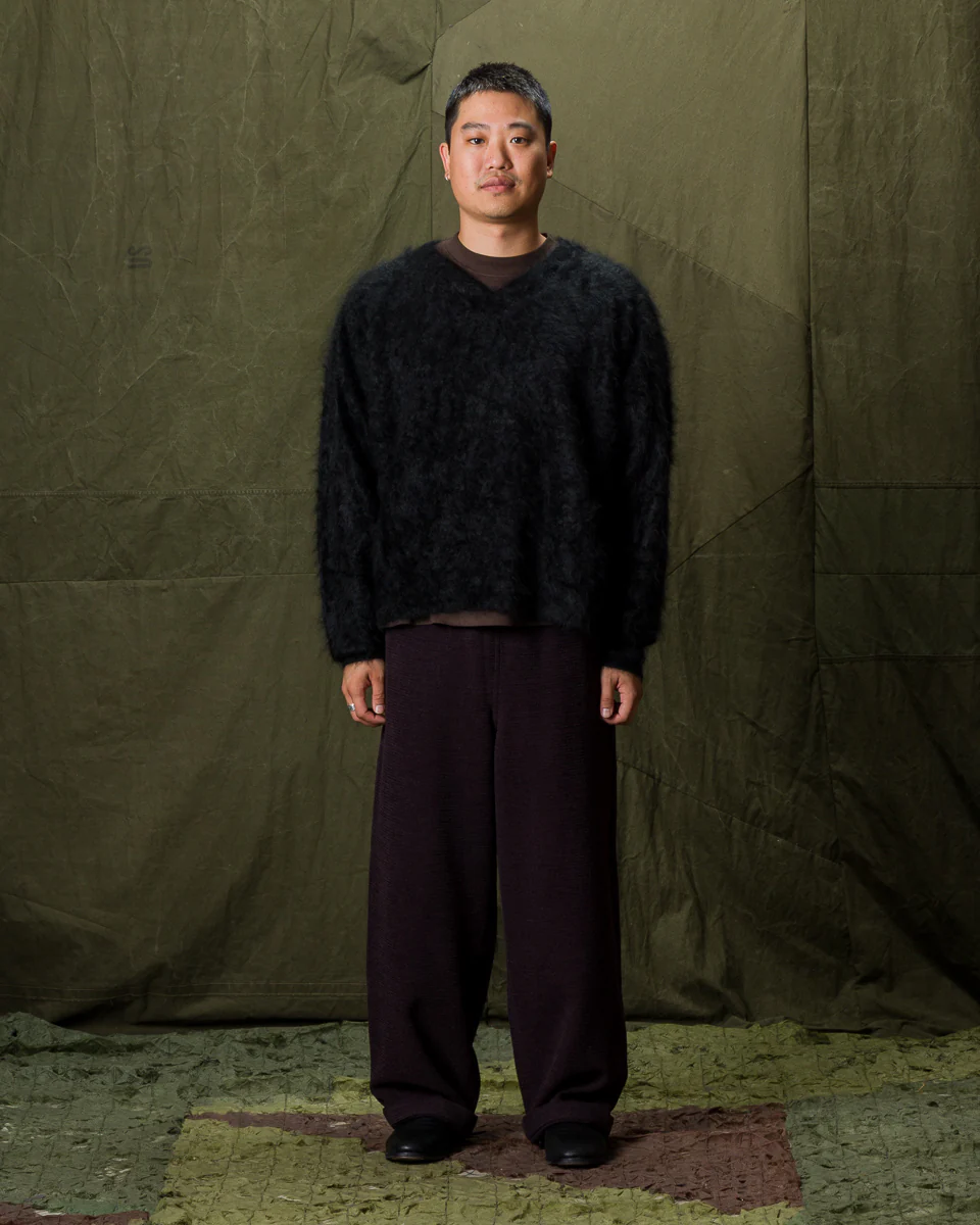 Fur Cashmere V Pullover - Black 10 3 Fur Cashmere V Pullover - Black 10