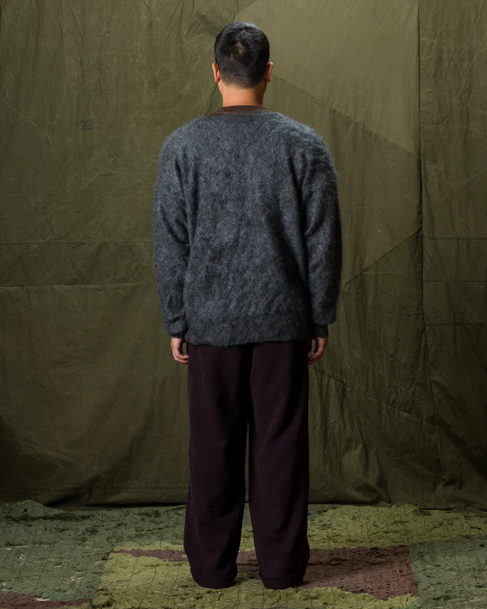 Fur Cashmere V Pullover - Charcoal 7 Fur Cashmere V Pullover - Charcoal