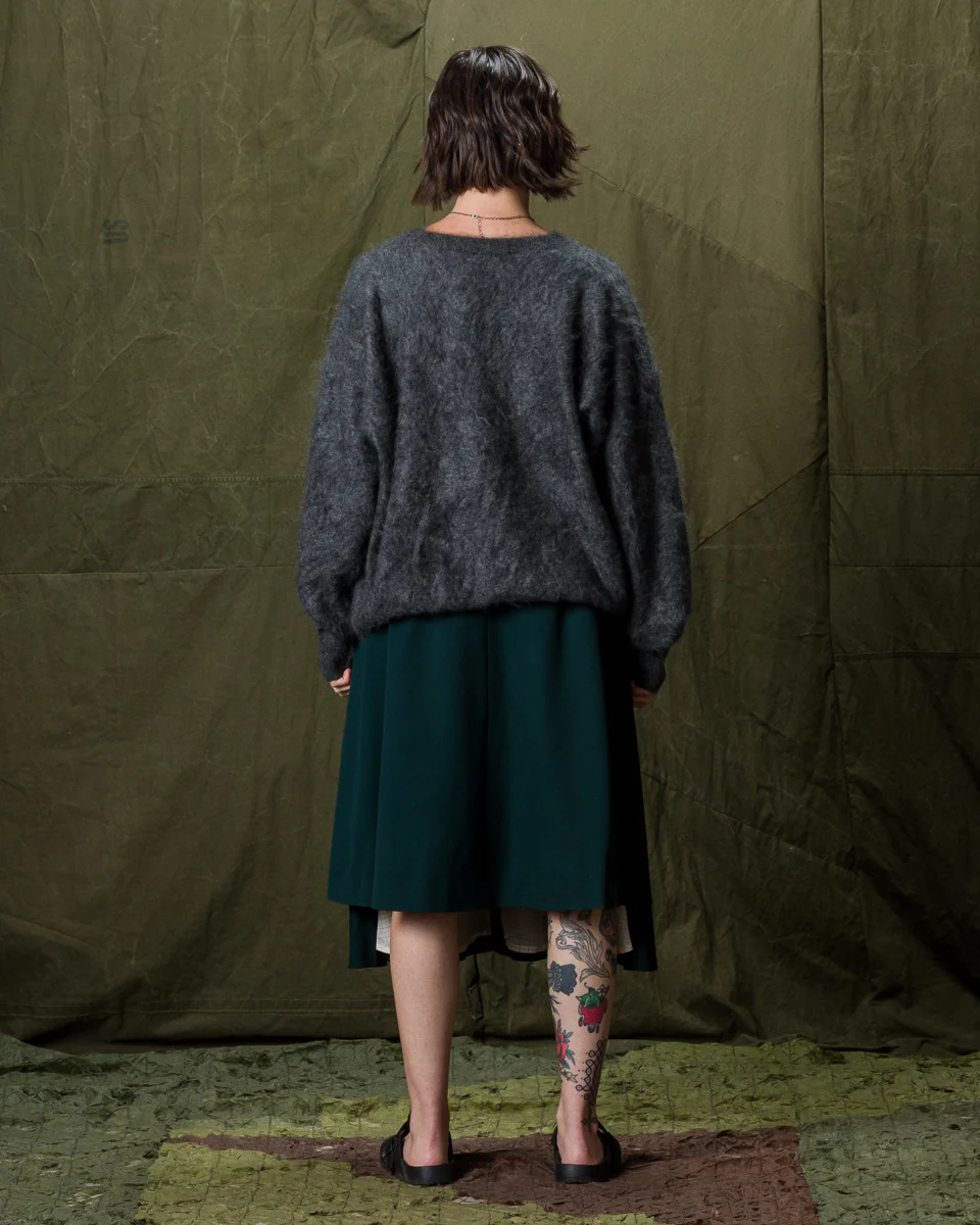 Fur Cashmere V Pullover - Charcoal 8 Fur Cashmere V Pullover - Charcoal
