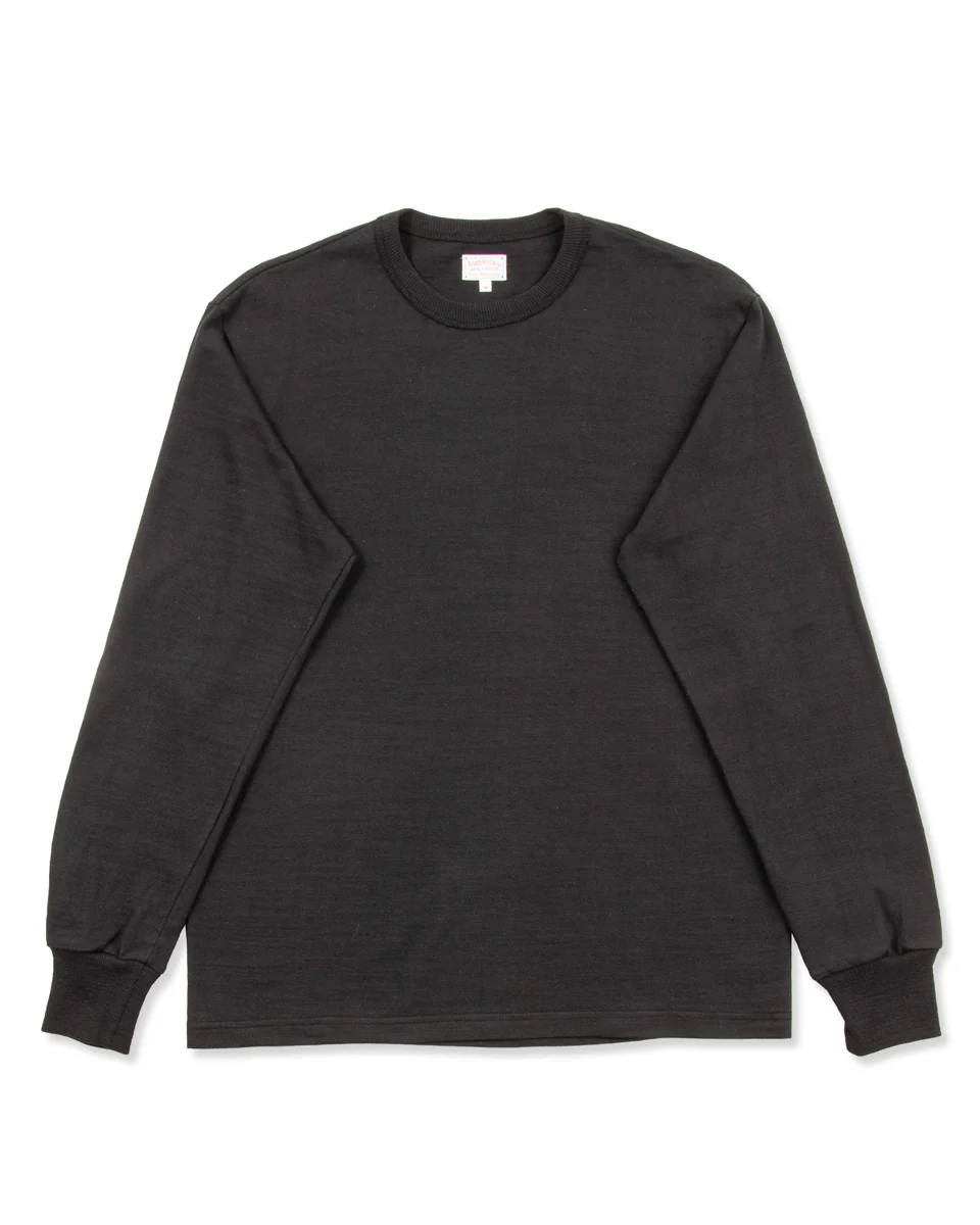 Loopwheeled Athletic Longsleeve Tee - Black 1 Loopwheeled Athletic Longsleeve Tee - Black