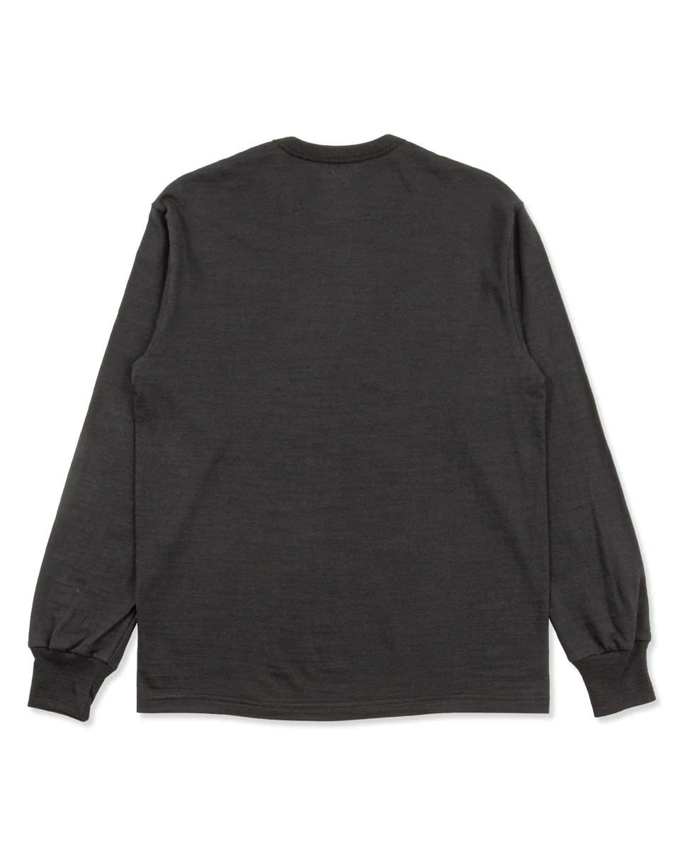 Loopwheeled Athletic Longsleeve Tee - Black 2 Loopwheeled Athletic Longsleeve Tee - Black