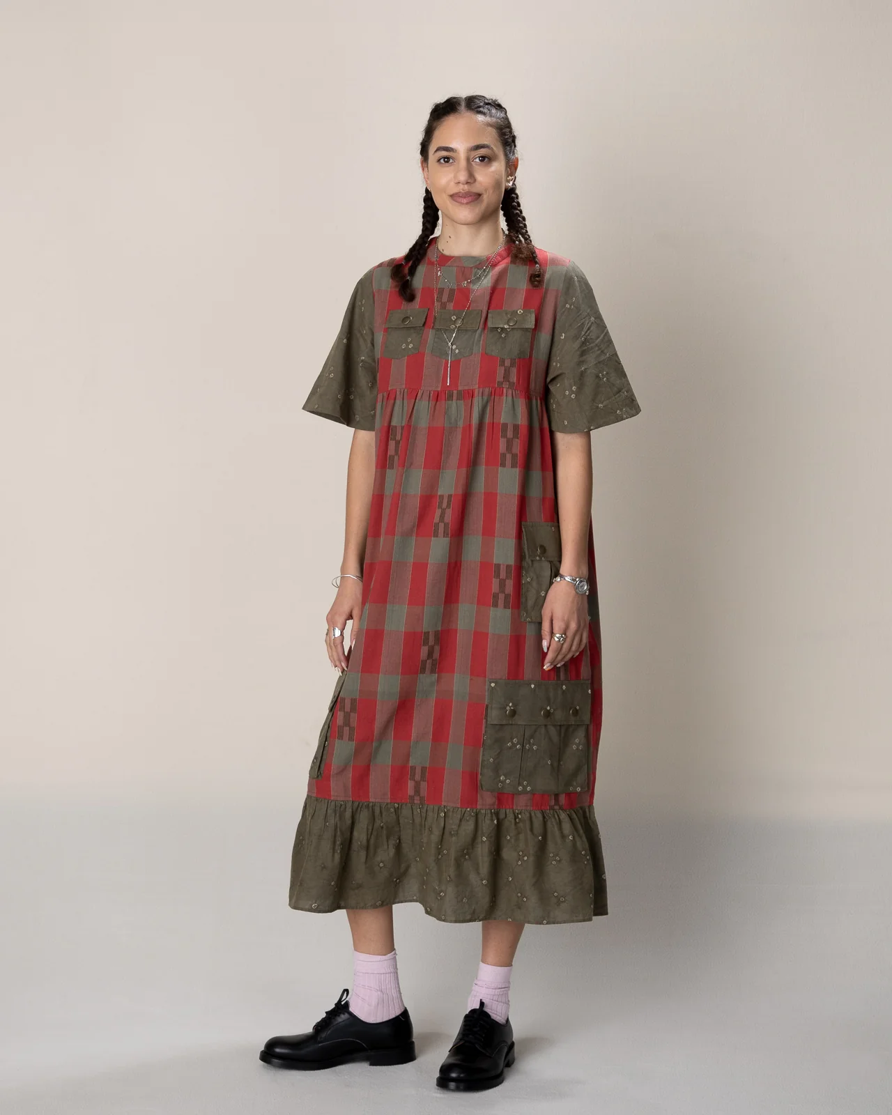 W'menswear x Kardo Summer Fortune Pocket Dress - Red/Green Cotton 3 W'menswear x Kardo Summer Fortune Pocket Dress - Red/Green Cotton