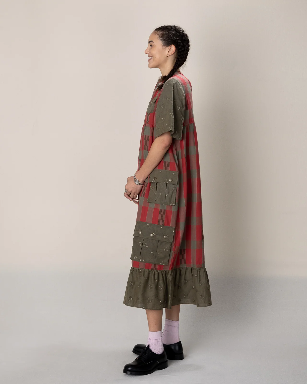 W'menswear x Kardo Summer Fortune Pocket Dress - Red/Green Cotton 4 W'menswear x Kardo Summer Fortune Pocket Dress - Red/Green Cotton