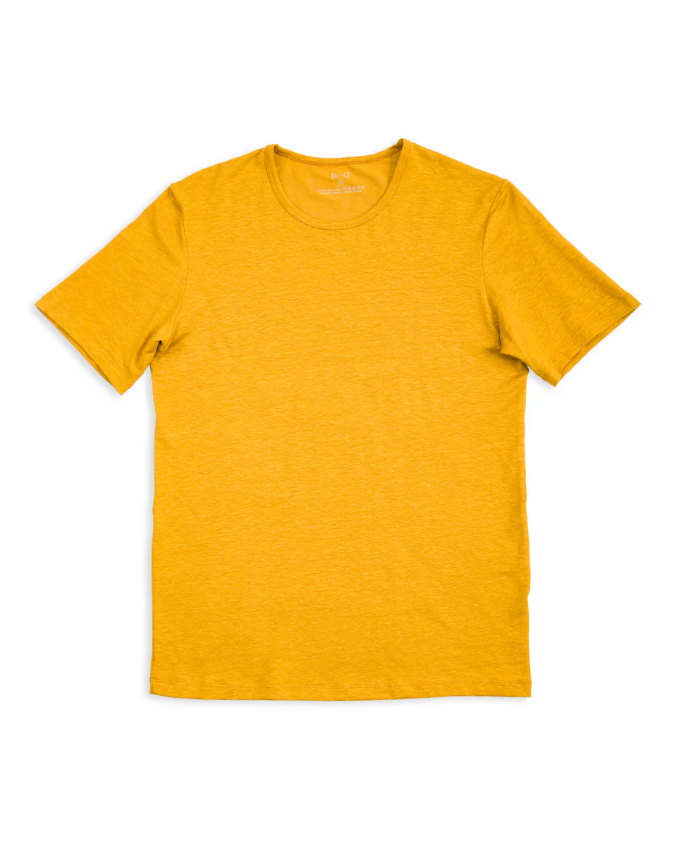 Kern T-Shirt - Saffron Linen Jersey 1 Kern T-Shirt - Saffron Linen Jersey
