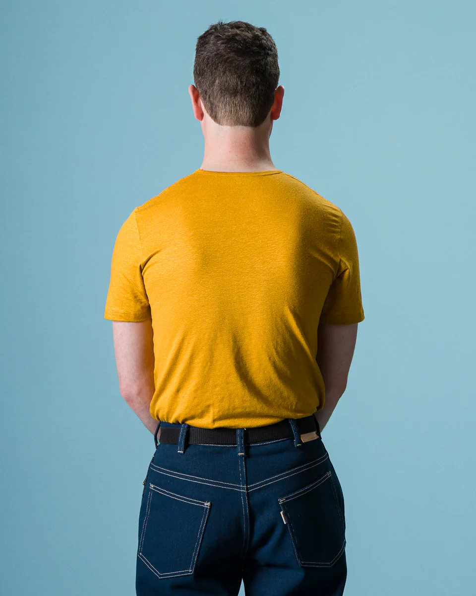 Kern T-Shirt - Saffron Linen Jersey 5 Kern T-Shirt - Saffron Linen Jersey