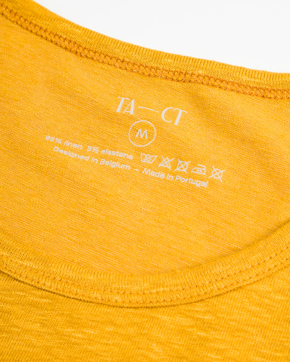 Kern T-Shirt - Saffron Linen Jersey 6 Kern T-Shirt - Saffron Linen Jersey