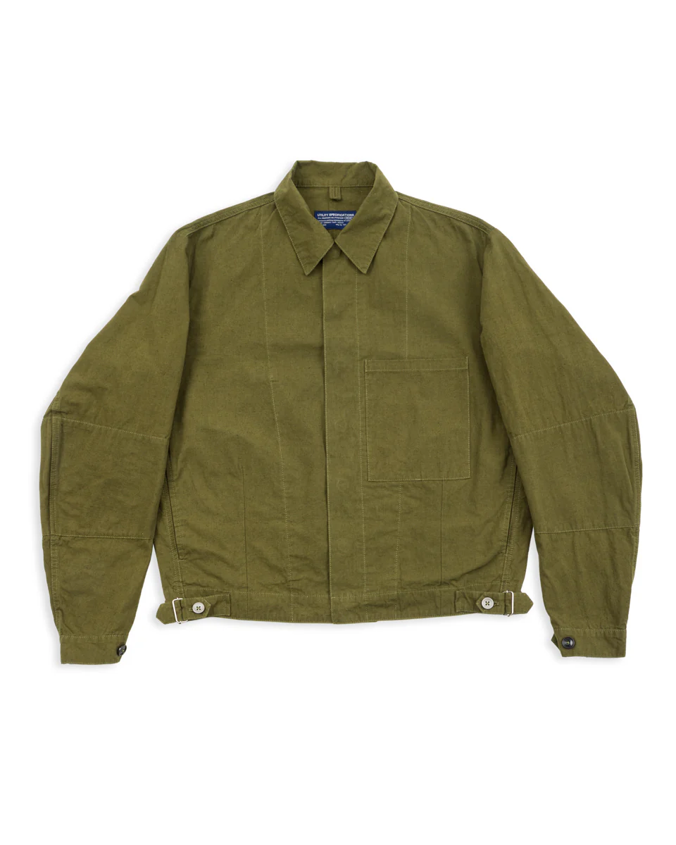 Camden Jacket - Olive Slub