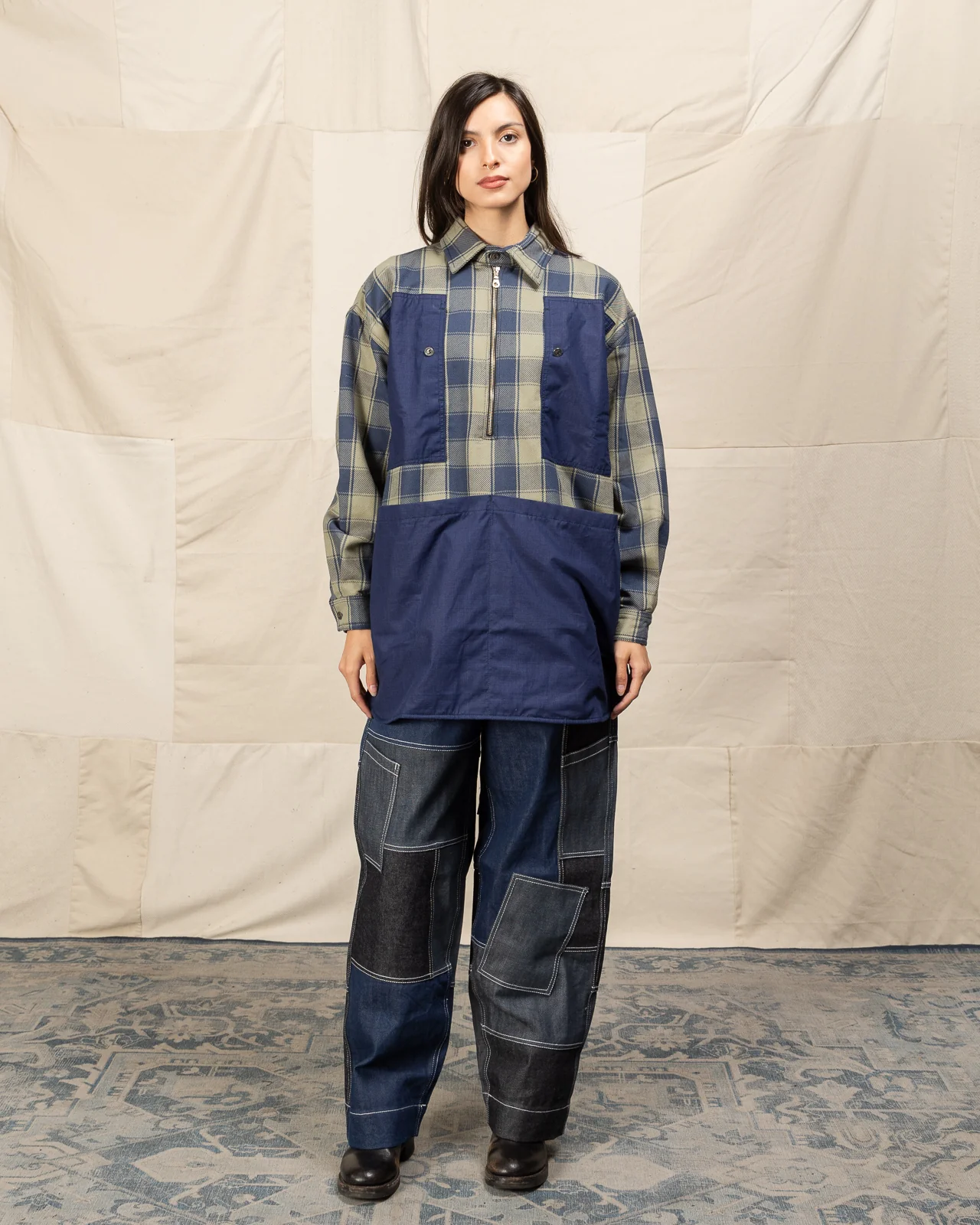 Mechanical Aid Shirt - Indigo Check 3 Mechanical Aid Shirt - Indigo Check