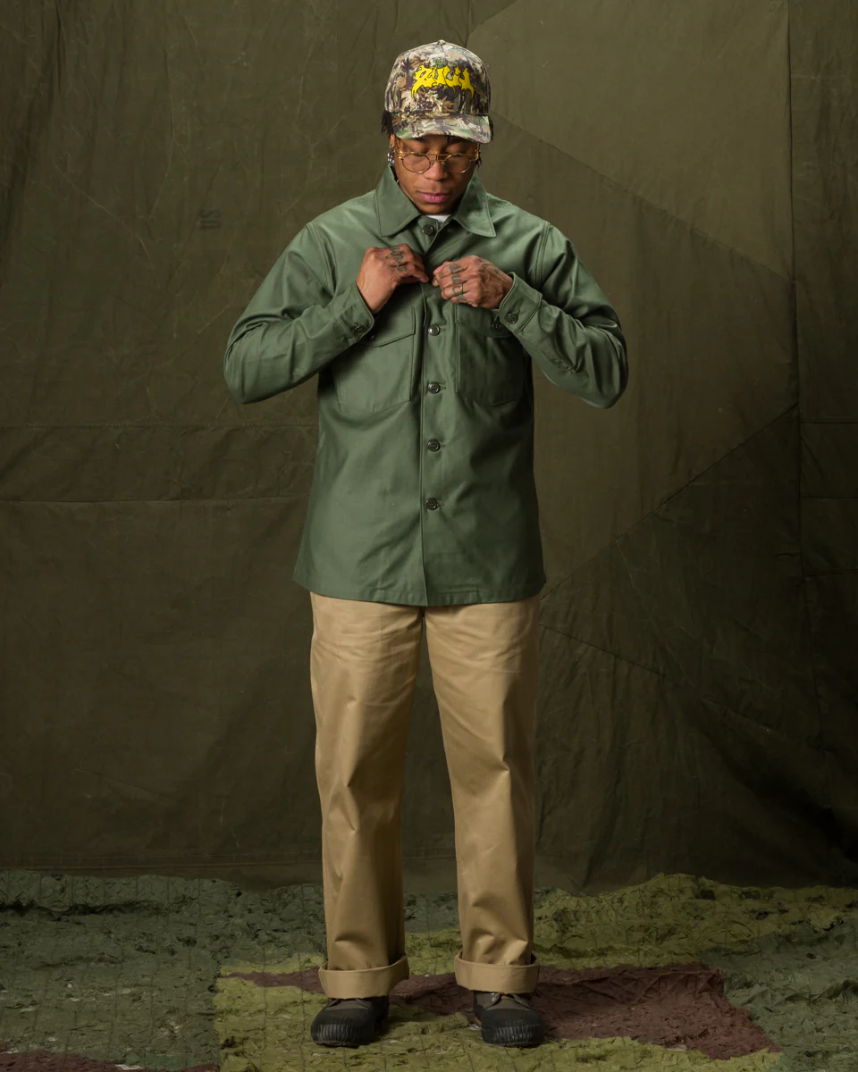 Shirt, Man's, Cotton, Sateen - OG-107 13 Shirt, Man's, Cotton, Sateen - OG-107