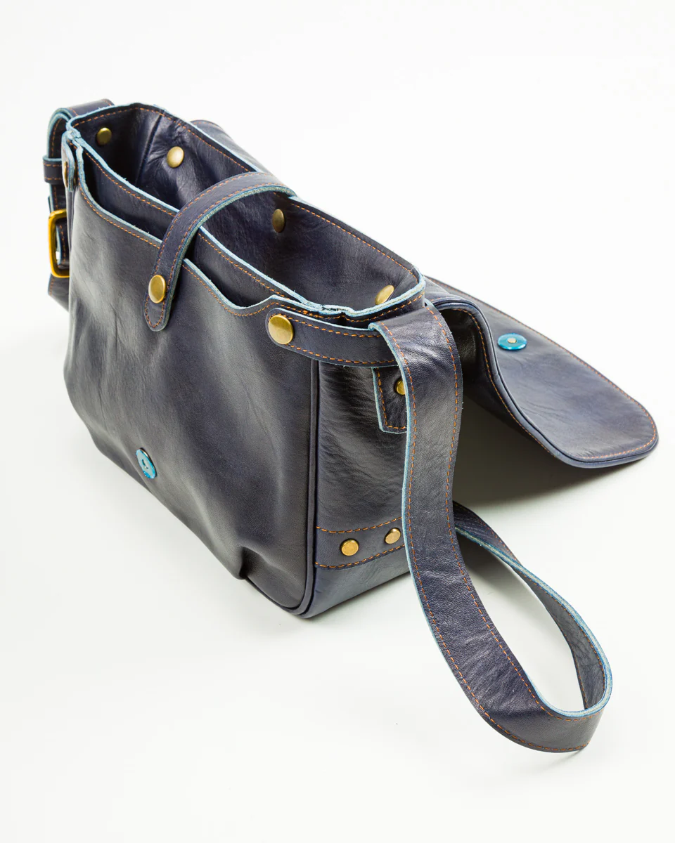 Small Mail Bag - Indigo Horse (BG-10-S) 10 Small Mail Bag - Indigo Horse (BG-10-S)