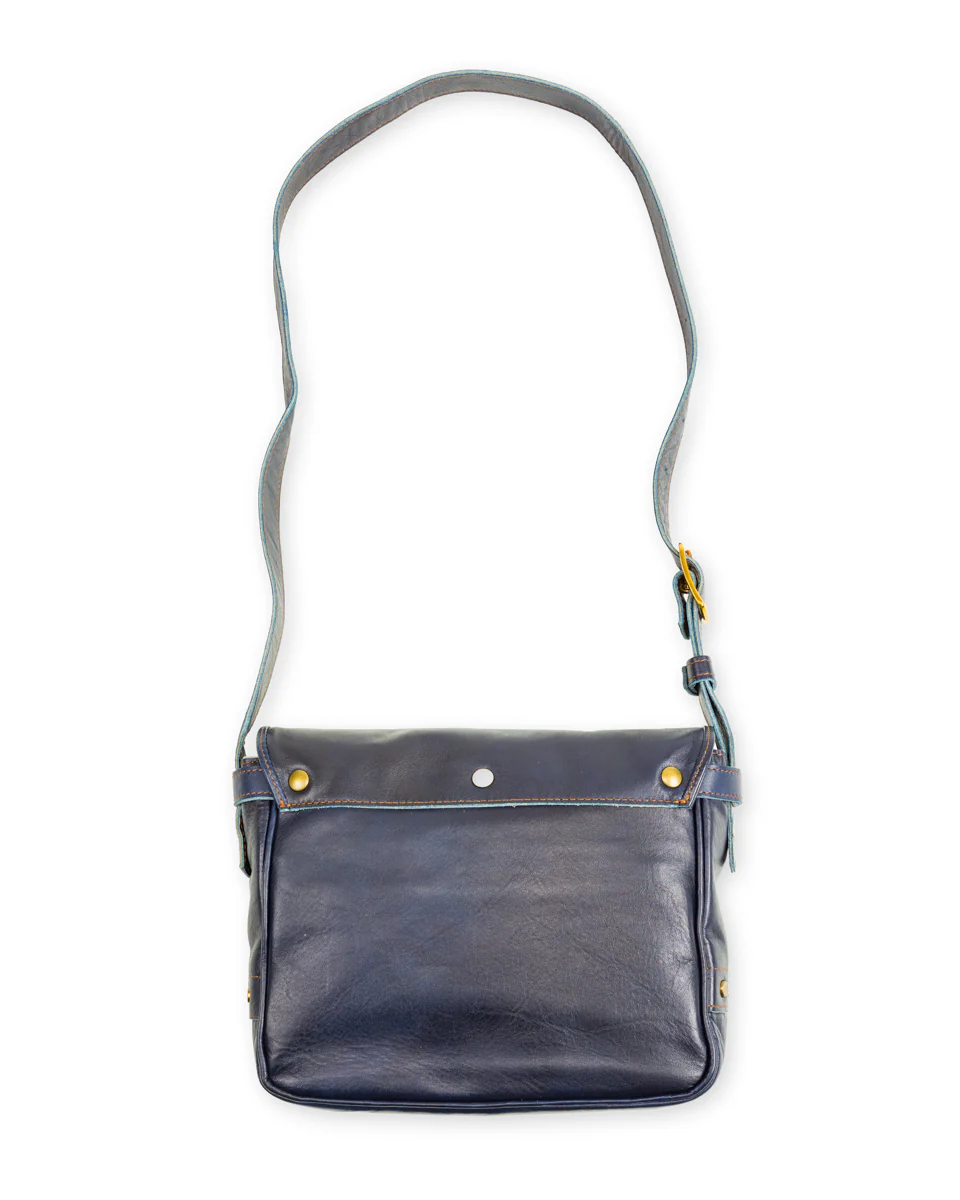 Small Mail Bag - Indigo Horse (BG-10-S) 2 Small Mail Bag - Indigo Horse (BG-10-S)