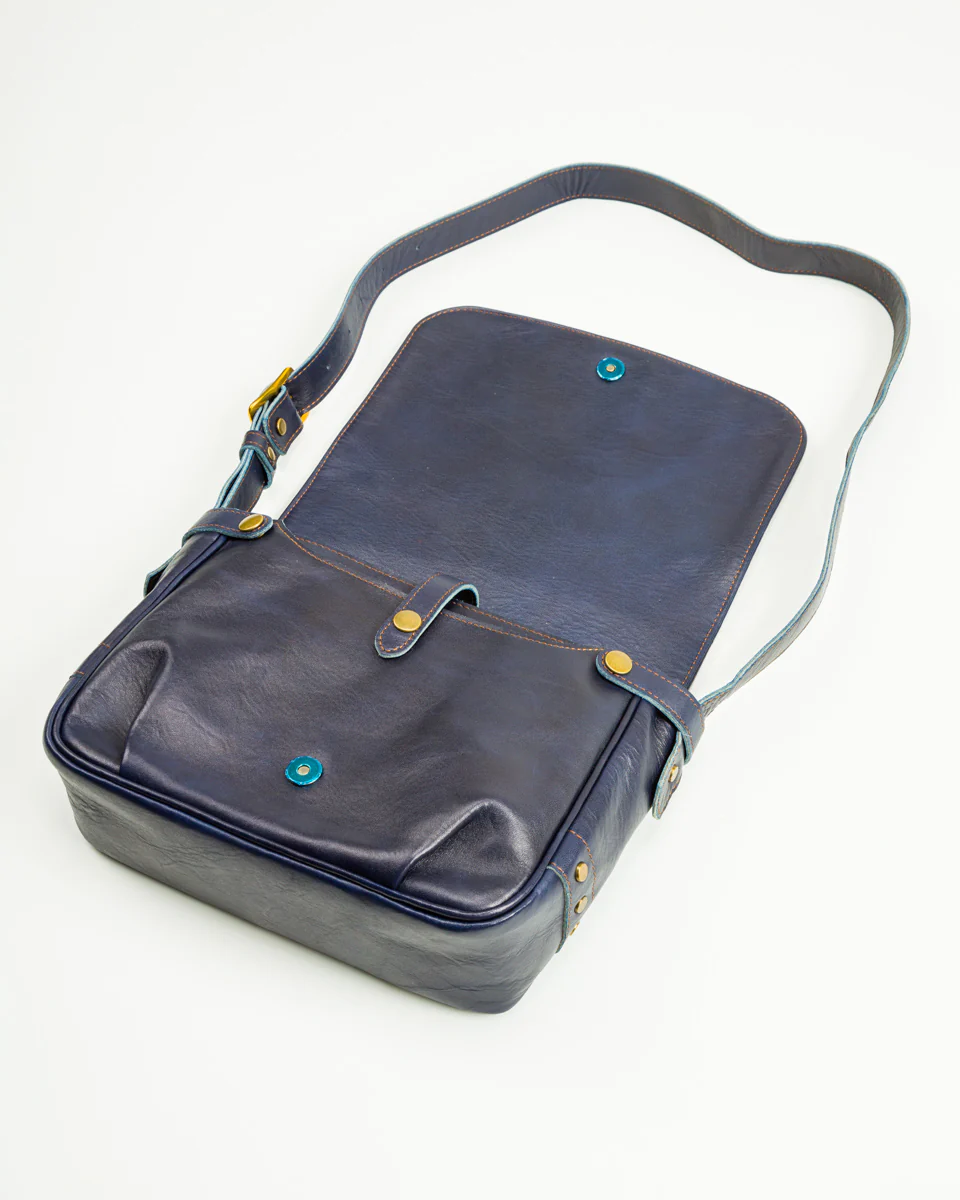 Small Mail Bag - Indigo Horse (BG-10-S) 8 Small Mail Bag - Indigo Horse (BG-10-S)