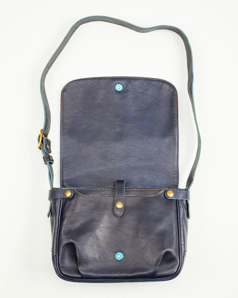 Small Mail Bag - Indigo Horse (BG-10-S) 9 Small Mail Bag - Indigo Horse (BG-10-S)